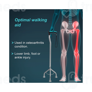 Tynor L 32 Tripod Universal Walking Stick 1