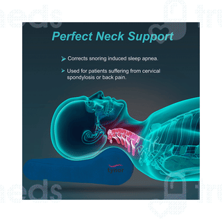 Tynor Blue Contoured Cervical Pillow Memory Foam 1