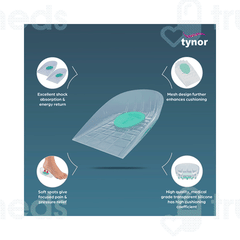 Tynor K 02 Large Heel Cushion Silicone Pair 1