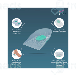 Tynor K 02 Large Heel Cushion Silicone Pair 1