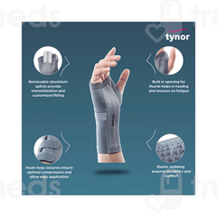 Tynor E 01 Medium Right Elastic Wrist Splint 1