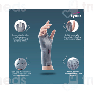 Tynor E 01 Medium Right Elastic Wrist Splint 1