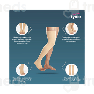 Tynor I 15 Large Compression Stocking Mid Thigh Pair 1