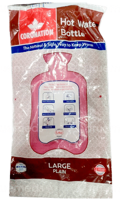 Coronation Large Plain Pink Hot Water Bottle 1
