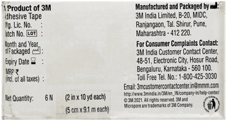 3M Micropore 1530-2 5Cm× 9.1M Adhesive Tape Pack Of 6