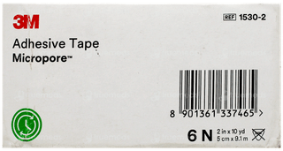 3M Micropore 1530-2 5Cm× 9.1M Adhesive Tape Pack Of 6