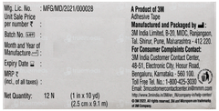 3M Micropore 1530-1 2.5Cm×9.1M Adhesive Tape Pack Of 12