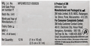3M Micropore 1530-1 2.5Cm×9.1M Adhesive Tape Pack Of 12