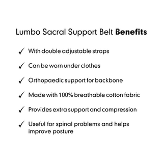 Dr Ortho Lumbo Sacral Support Universal Black Belt 1