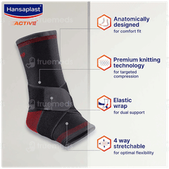 Hansaplast Active Ankle Binder Support One Size Fits Most Single 1