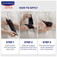 Hansaplast Active Wrist Support One Size Fits Most Single 1