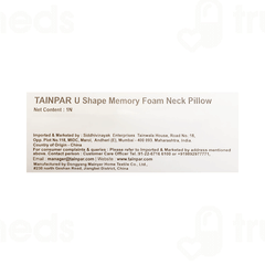 Tainpar U Shape Memory Foam Black Neck Pillow 1