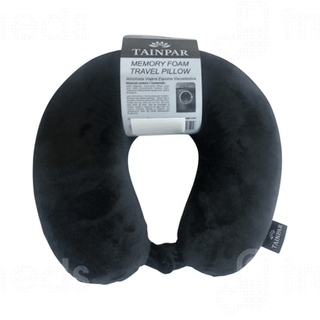Tainpar U Shape Memory Foam Black Neck Pillow 1