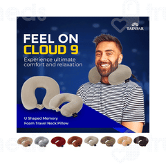 Tainpar U Shape Memory Foam Cream Neck Pillow 1