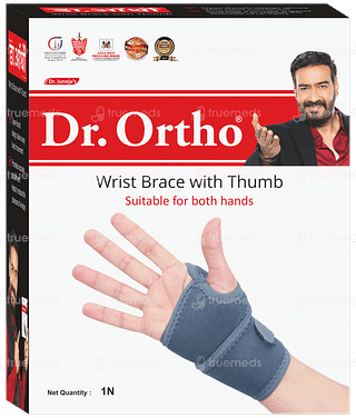 Dr Ortho Wrist Brace With Thumb Suiatable For Both Hands Grey 1