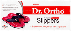 Dr Ortho Red & Black Acupressure Slippers Pair 1