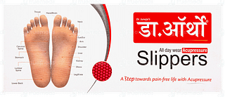 Dr Ortho Red & Black Acupressure Slippers Pair 1