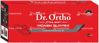 Dr Ortho Xtra Soft Blue Size 4 Women Slippers Pair 1
