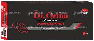Dr Ortho Xtra Soft Black Size 5 Men Slippers Pair 1