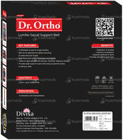 Dr Ortho Lumbo Sacral Support Xxl Black Belt 1