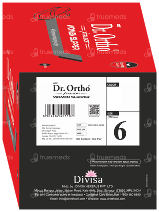 Dr Ortho Xtra Soft Size 6 Women Slippers Pair 1