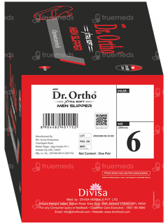 Dr Ortho Xtra Soft Size 6 Men Slippers Pair 1