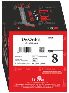Dr Ortho Xtra Soft Size 8 Men Slippers Pair 1