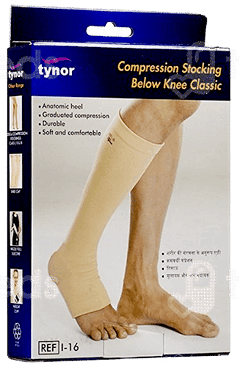 Tynor Cure I 16 Compression Stocking Below Knee Classic Medium Pair 1