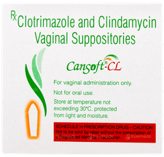 Cansoft Cl Vaginal Suppositories 3 Cansoft Cl Vaginal Suppositories 3