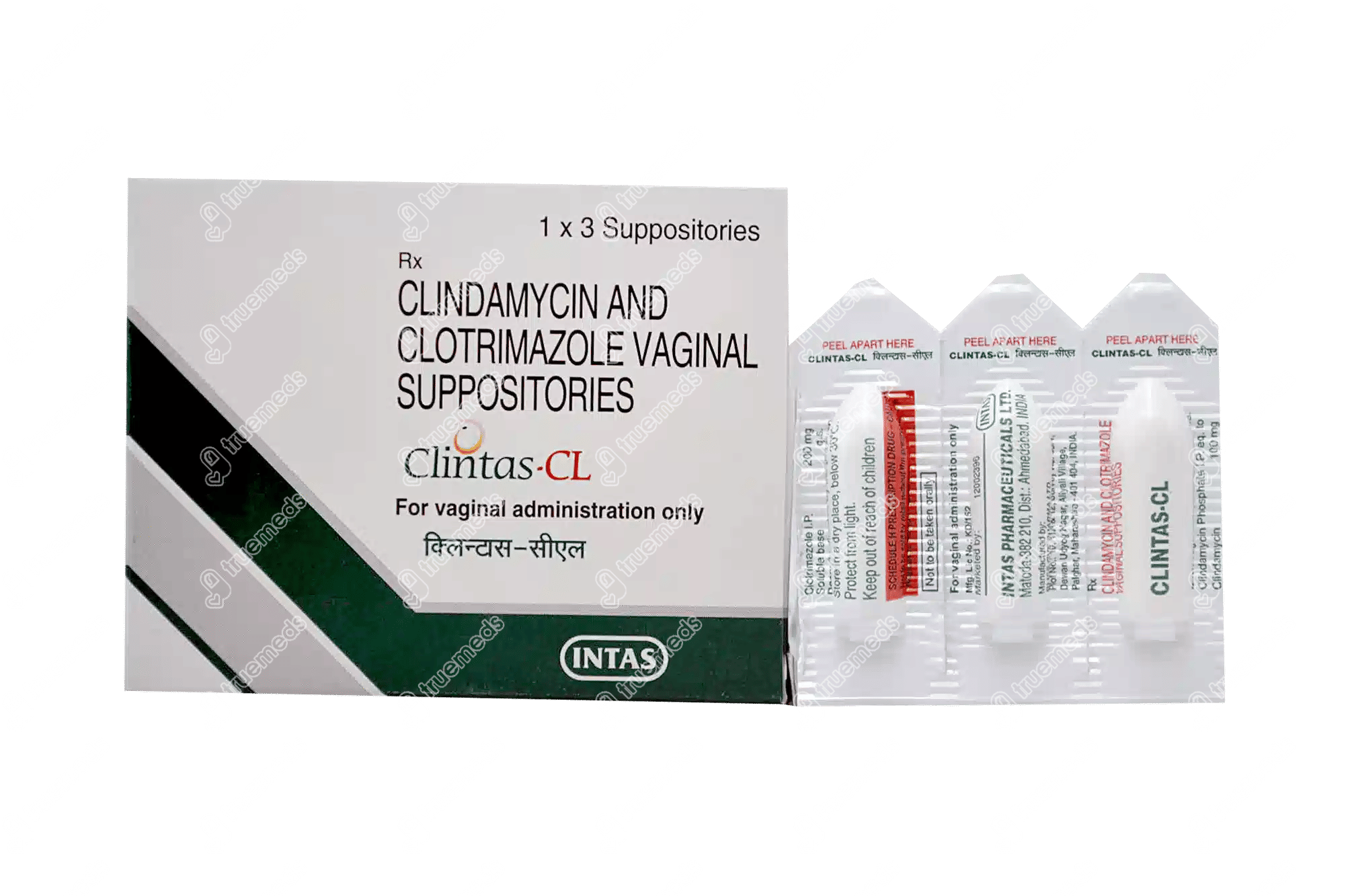 Clintas Cl 100/200 MG Suppository Order Clintas Cl 100/200 MG Suppository Online at Truemeds