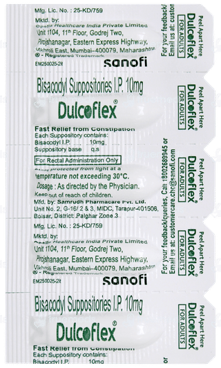 Dulcoflex 10mg For Adults Suppositories 5