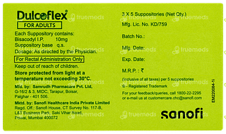 Dulcoflex Adult 10mg Suppositories 5