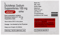 Jonac Adult 100Mg Suppositories 5