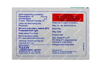 Neomol 170 MG Suppository 5