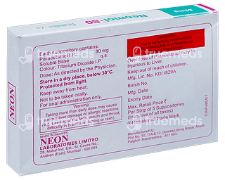 Neomol 80 MG Suppository 5