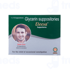 Eleesa Glycerin Adult Size Suppository 10