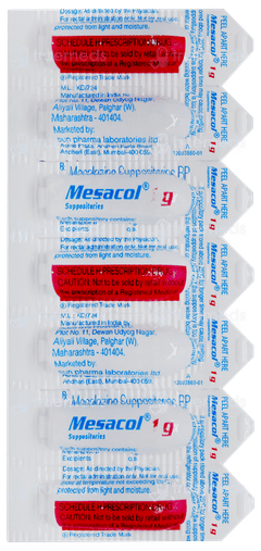 Mesacol 1g Suppositories 7 Mesacol 1g Suppositories 7