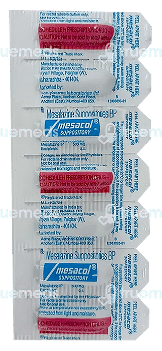 Mesacol 500 MG Suppository Pack Of 7