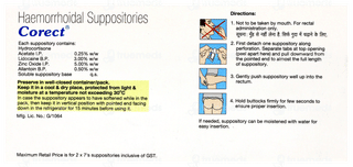 Corect 2 Strips Of 7 Suppositories