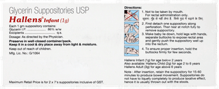 Hallens Infant Suppository 1 GM