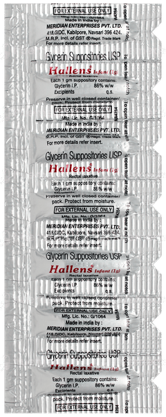Hallens Infant Suppository 1 GM