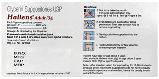 Hallens Adult 3g Suppositories 7