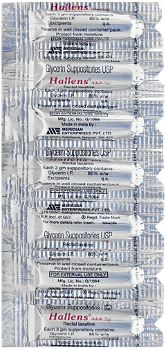 Hallens Adult 3g Suppositories 7