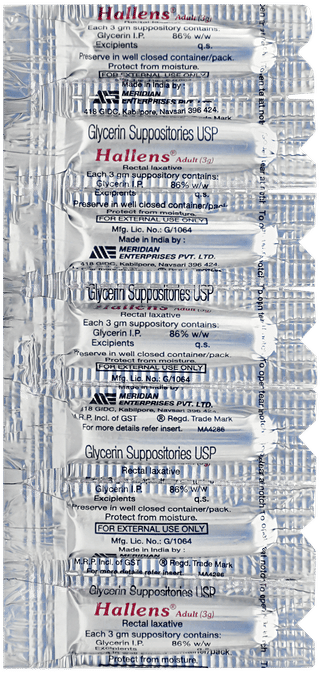 Hallens Adult 3g Suppositories 7