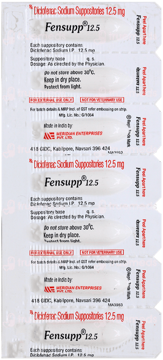 Fensupp 12.5 Suppositories 7