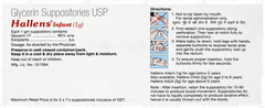 Hallens Infant 1G 2 Strips Of 7 Suppositories