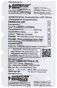 Paracan 250 Suppositories 5