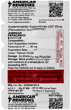Paracan 80 Suppositories 5