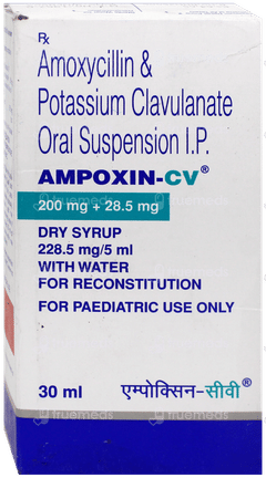 Ampoxin Cv 200Mg + 28.5Mg Dry Syrup 30Ml Ampoxin Cv 200Mg + 28.5Mg Dry Syrup 30Ml