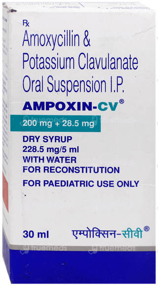 Ampoxin Cv 200Mg + 28.5Mg Dry Syrup 30Ml
